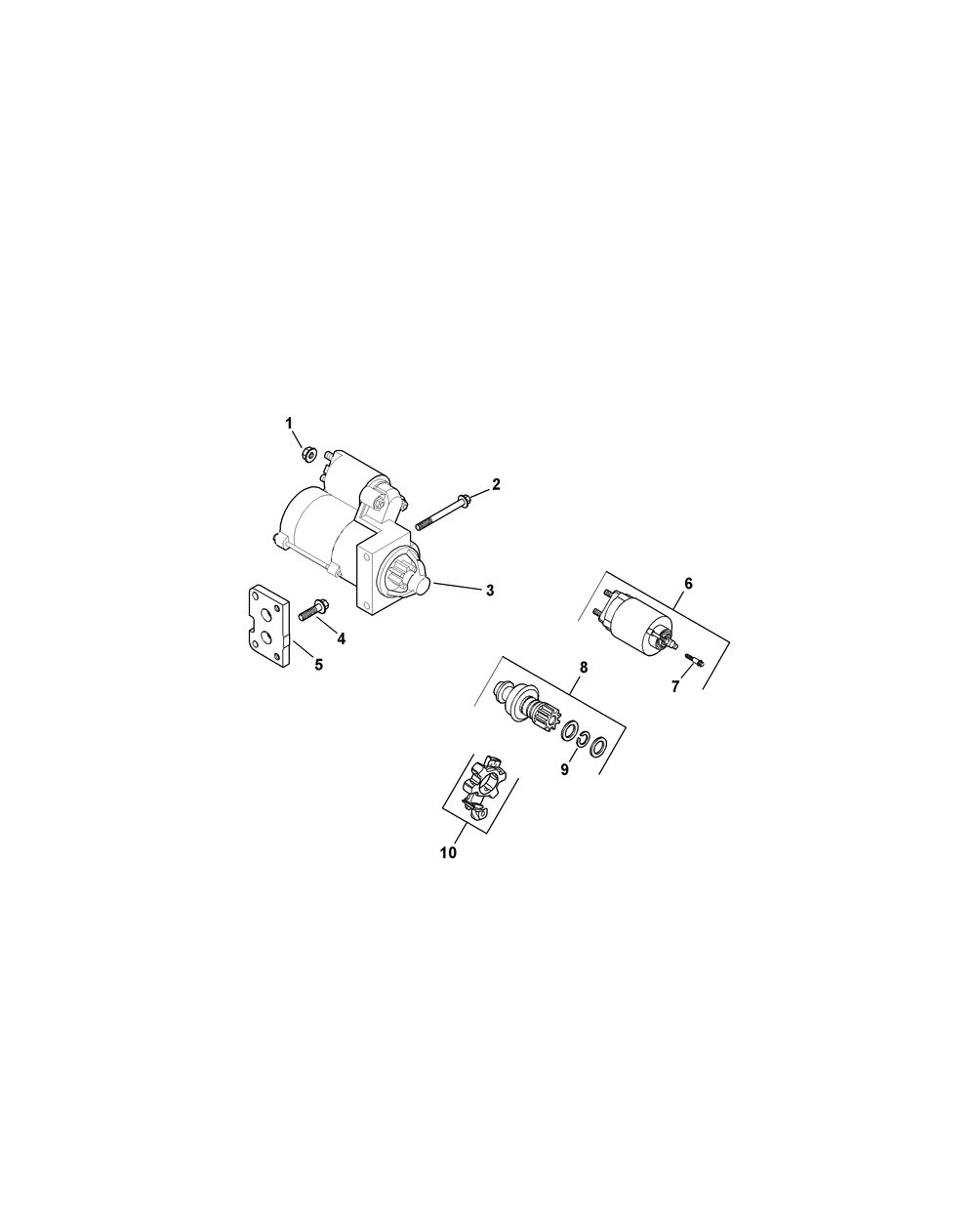 Kohler Efi Engine - Starting System Diagram and Parts List for 46G 4X4-EFI-1G202Z-1G313Z-37BMD710 Cub Cadet Lawn Tractor Accessories
